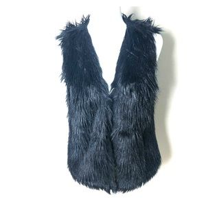 Women’s Black fur vest